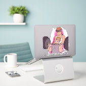 Hangnail Custom Cut Sticker (Laptop op bureau)