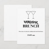 "Hangover Brunch" Uitnodigingen (Voorkant / Achterkant)