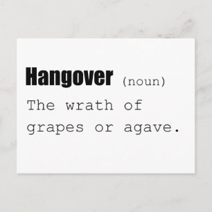 Hangover Definition Funny Briefkaart
