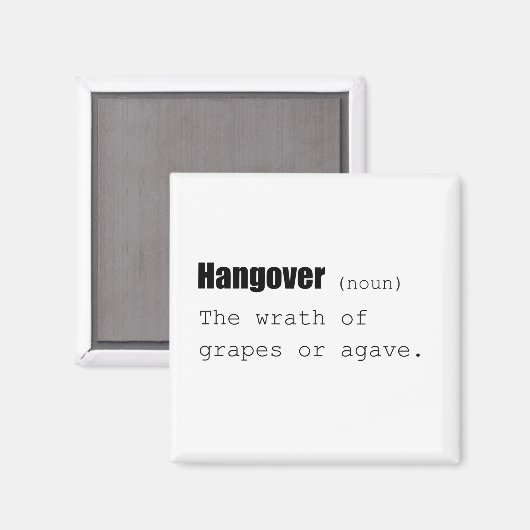 Hangover Definition Funny Magneet (Voorkant / Achterkant)