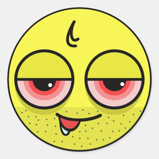 Hangover Face Ronde Sticker (Voorkant)