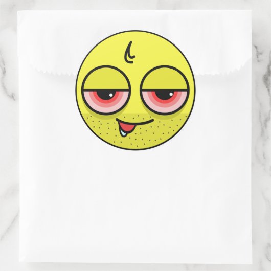 Hangover Face Ronde Sticker (Tas)
