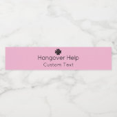 Hangover Help Waterflesetiket Waterfles Etiket (Enkel label)