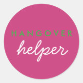 Hangover Helper Favor Sticker (Voorkant)