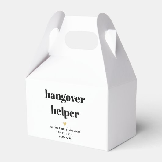 Hangover Helper Recovery Kit Favor Box Bedankdoosjes (Achterkant)