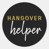 Hangover Helper Wedding Bachelorette Favor Sticker (Voorkant)