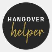 Hangover Helper Wedding Bachelorette Favor Sticker (Voorkant)