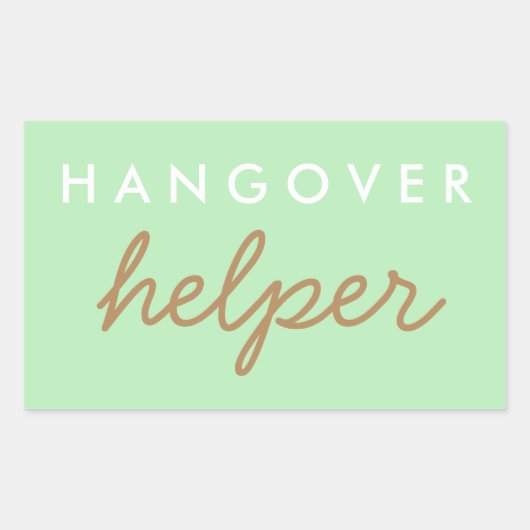 Hangover Helper Wedding Bachelorette Favor Sticker (Voorkant)