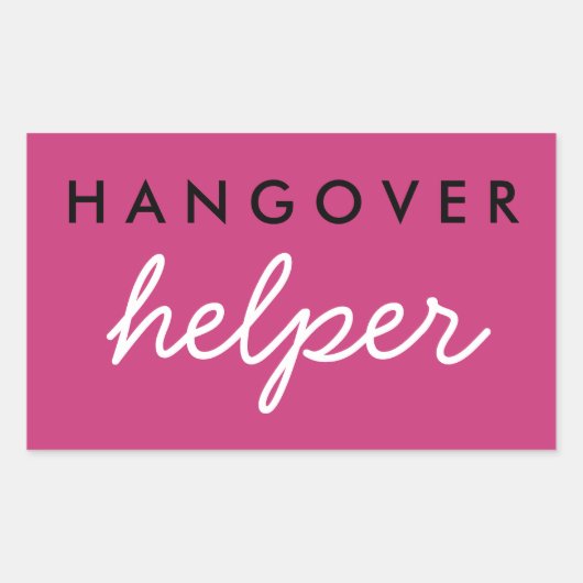 Hangover Helper Wedding Bachelorette Favor Sticker (Voorkant)