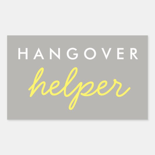 Hangover Helper Wedding Bachelorette Favor Sticker (Voorkant)