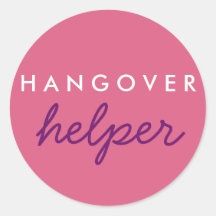 Hangover Helper Wedding Bachelorette Favor Sticker