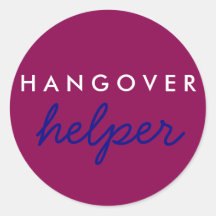 Hangover Helper Wedding Bachelorette Favor Sticker