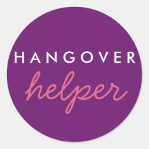 Hangover Helper Wedding Bachelorette Favor Sticker