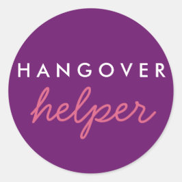 Hangover Helper Wedding Bachelorette Favor Sticker