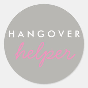 Hangover Helper Wedding Bachelorette Favor Sticker