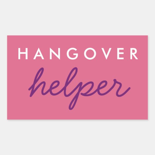 Hangover Helper Wedding Bachelorette Favor Sticker (Voorkant)