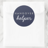 Hangover Helper Wedding Favor Sticker Navy Silver (Tas)