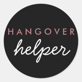 Hangover Helper Wedding Favor Sticker Roos Gold