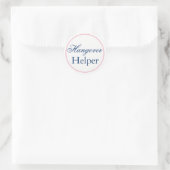 "Hangover Helper" Wedding Sticker Blush Pink/Navy (Tas)