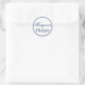 "Hangover Helper" Wedding Sticker - marine (Tas)