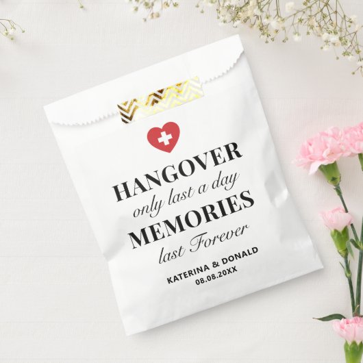 Hangover is nog maar een dag geleden herinneringen bedankzakje (Gezegeld)
