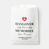 Hangover is nog maar een dag geleden herinneringen bedankzakje (Voorkant)
