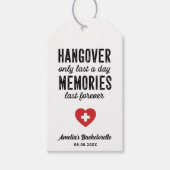 Hangover is nog maar een dag geleden herinneringen cadeaulabel (Voorkant)
