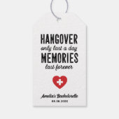 Hangover is nog maar een dag geleden herinneringen cadeaulabel (Achterkant)