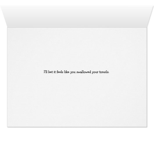 Hangover-Kaart met White Lhasa Dog (Binenzijde Horizontaal (Onderkant))