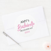 Hangover Kit Bachelorette Party Favor Ronde Sticker (Envelop)