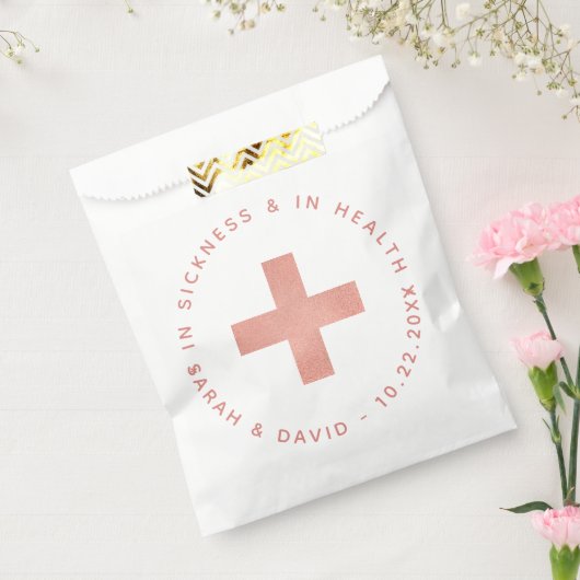 Hangover Kit in ziekte en in roze kruis Bedankzakje (Gezegeld)