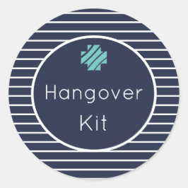 Hangover Kit Navy and White Striped Stickers