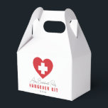 HANGOVER-kit op maat Bedankdoosjes<br><div class="desc">Hangover Kit Favor Boxes. Geschikt voor bruiloft,  vrijgezellenfeest of vrijgezellenfeest. Pas met naam & datum aan.</div>