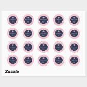 Hangover Kit roze en marinegestreepte stickers (Vel)