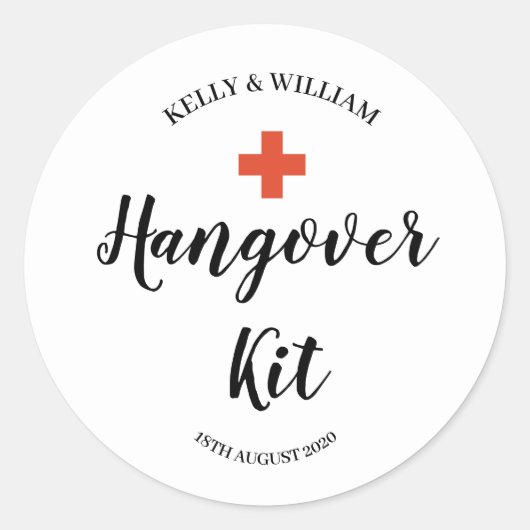 Hangover Kit Sticker (Voorkant)