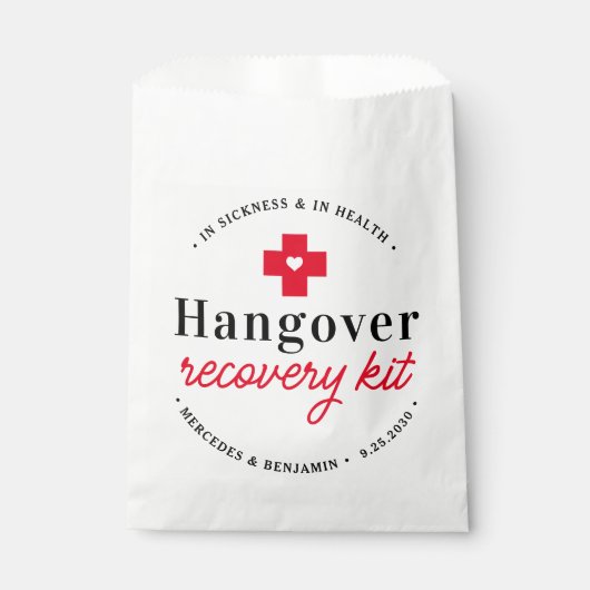 Hangover Recovery Kit Personalized Wedding Bedankzakje (Voorkant)