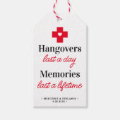 Hangover Recovery Kit Personalized Wedding Favor Cadeaulabel (Voorkant)