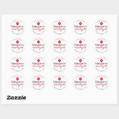 Hangover Recovery Kit Personalized Wedding Favor Ronde Sticker (Vel)