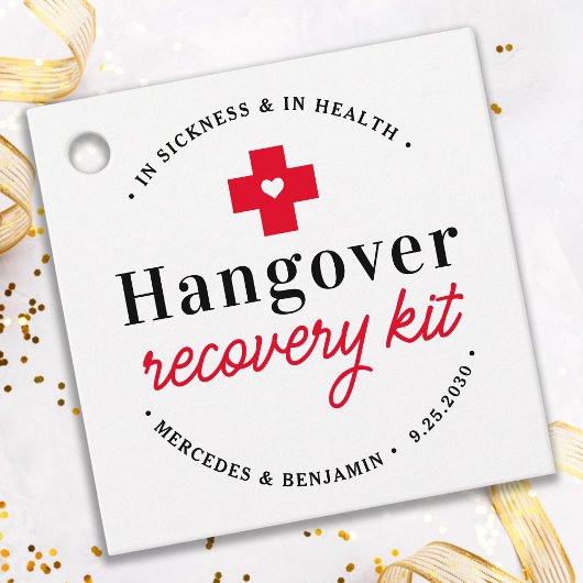 Hangover Recovery Kit Personalized Wedding Party Bedankjes Labels