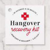 Hangover Recovery Kit Personalized Wedding Party Bedankjes Labels (Voorkant)