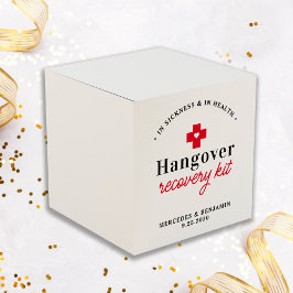 Hangover Recovery Kit Personalized Wedding Square Bedankdoosjes