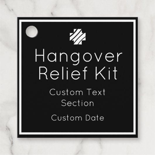 Hangover Relief Kit Bedankjes Labels (Voorkant)