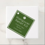 Hangover Relief Kit Favor Tags Bedankjes Labels<br><div class="desc">Perfectly fun and customizable favor tags for your parties hangover helper with stripes on the back!</div>