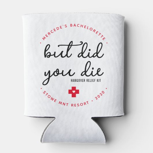 Hangover Relief Kit gepersonaliseerd maar ben je g Blikjeskoeler (Achterkant)