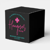 Hangover Relief Kit Hot Pink Aangepast huwelijk Bedankdoosjes (Achterkant)