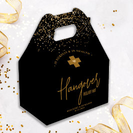 Hangover Relief Kit Modern Gold Glitter Wedding Bedankdoosjes