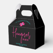 Hangover Relief Kit Neon Hot Pink Blauwgroen huwel Bedankdoosjes (Achterkant)
