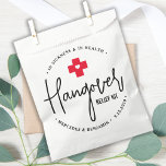 Hangover Relief Kit Personalized Wedding Bedankzakje<br><div class="desc">Hangover Relief Kit. Deze leuke huwelijksbonnen zijn perfect om je eigen kits te maken voor je gasten, essentieel als je van plan bent om een open bar te hebben. Bezoek ons collectie voor huwelijksgunsten, en hangover kit gunsten en trouwkeepsakes. Personaliseer met naam en datum. COPYRIGHT © 2020 Judy Burrows, Black...</div>