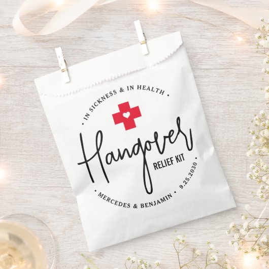 Hangover Relief Kit Personalized Wedding Bedankzakje (Geknipt)