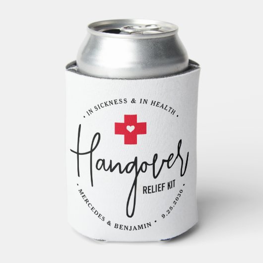 Hangover Relief Kit Personalized Wedding Favor Blikjeskoeler (Blikje Voorkant)